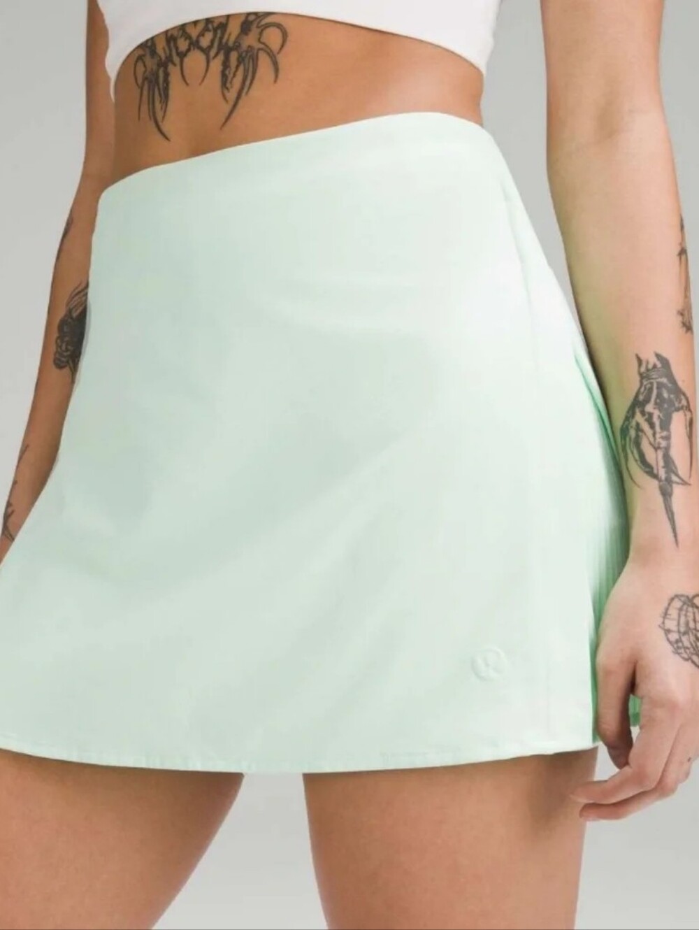 Lululemon Peek Pleat High-Rise Tennis Skirt Mint Moment Green 14